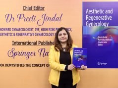 Dr. Preeti Jindal, Renowned Gynecologist unveiling a path-breaking book on women's health titled 'Aesthetic