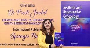 Dr. Preeti Jindal, Renowned Gynecologist unveiling a path-breaking book on women's health titled 'Aesthetic