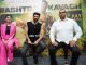 Om Movie Promotion At Jalandhar Star Cast Aditya Roy Kapur Visit The Great Khali Academy Aditya Roy Kapur Sanjana Sanghi The Great Khali Academy