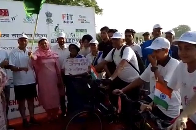 Bicycle Rally on World Bicycle Day by Nehru Yuva Kendra