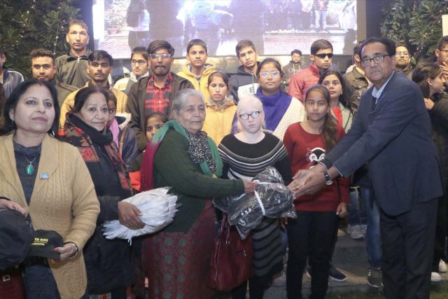 A unique Xmas celebration was held for visually impaired at Chandigarh Club