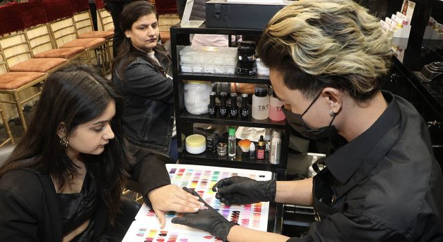 A woman getting her nails paint done at TIP&TOE Nails Lashes Brows salon in Sector 82, Mohali..jpg